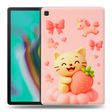 Силиконовый чехол на Samsung Galaxy Tab S5e с принтом для девочек
