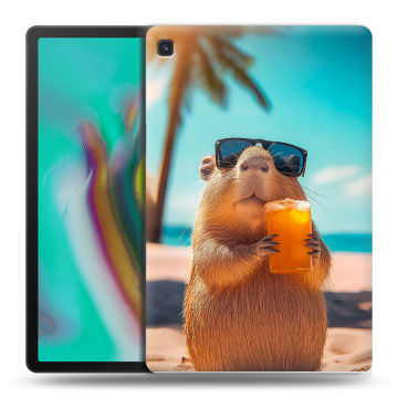 Силиконовый чехол на Samsung Galaxy Tab S5e с принтом Капибара