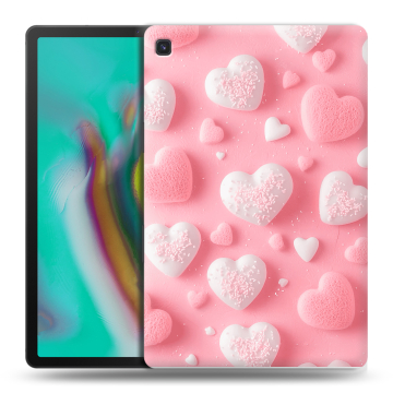 Силиконовый чехол на Samsung Galaxy Tab S5e с принтом Сердечки Силиконовый чехол на Samsung Galaxy Tab S5e с принтом Сердечки