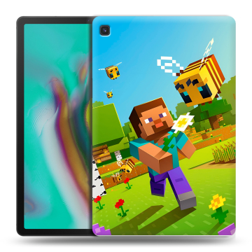 Силиконовый чехол на Samsung Galaxy Tab S5e с принтом Майнкрафт Minecraft