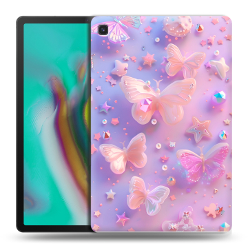 Силиконовый чехол на Samsung Galaxy Tab S5e с принтом Бабочки