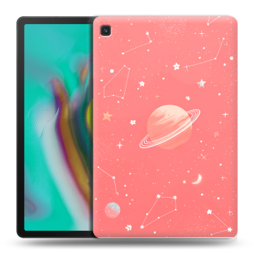Силиконовый чехол на Samsung Galaxy Tab S5e с принтом Розовый космос