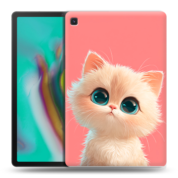 Силиконовый чехол на Samsung Galaxy Tab S5e с принтом Розовый котенок