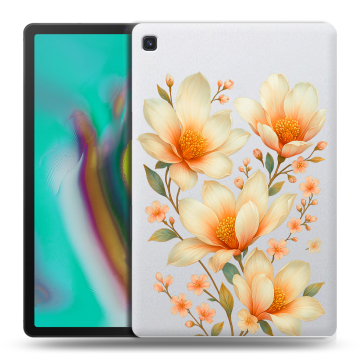 Силиконовый чехол на Samsung Galaxy Tab S5e с принтом Цветы