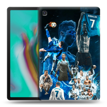 Силиконовый чехол на Samsung Galaxy Tab S5e с принтом Реал Роналдо
