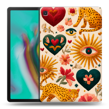 Силиконовый чехол на Samsung Galaxy Tab S5e с принтом Модный принт