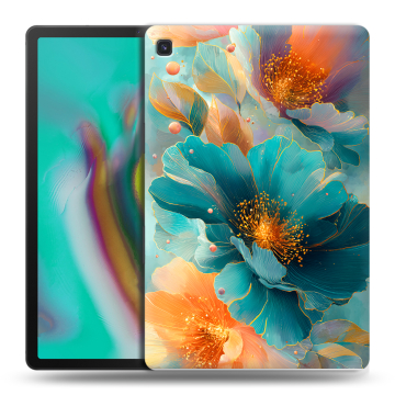Силиконовый чехол на Samsung Galaxy Tab S5e с принтом Цветы