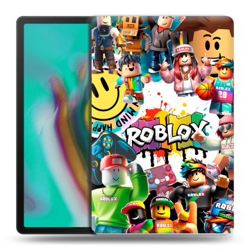 Силиконовый чехол на Samsung Galaxy Tab S5e с принтом Roblox Роблокс