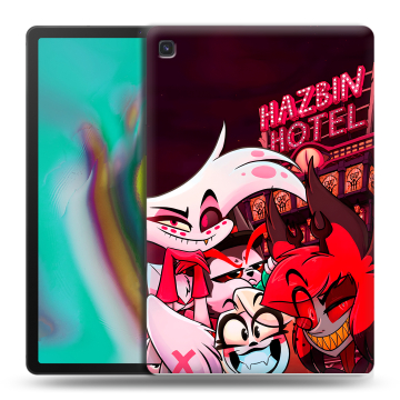 Силиконовый чехол на Samsung Galaxy Tab S5e с принтом Hazbin Hotel Отель Хазбин