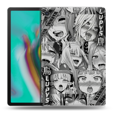 Силиконовый чехол на Samsung Galaxy Tab S5e с принтом Ahegao Ахегао Аниме
