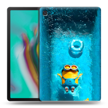 Силиконовый чехол на Samsung Galaxy Tab S5e с принтом Миньоны