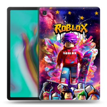 Силиконовый чехол на Samsung Galaxy Tab S5e с принтом Roblox Роблокс