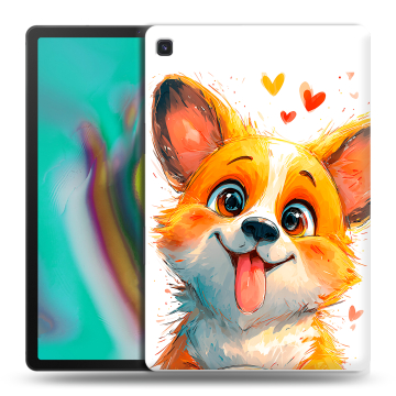 Силиконовый чехол на Samsung Galaxy Tab S5e с принтом корги