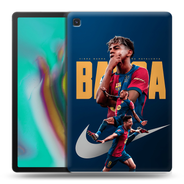 Силиконовый чехол на Samsung Galaxy Tab S5e с принтом Барселона Barca Yamal Силиконовый чехол на Samsung Galaxy Tab S5e с принтом Барселона Barca Yamal