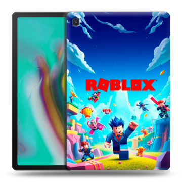 Силиконовый чехол на Samsung Galaxy Tab S5e с принтом Roblox Роблокс