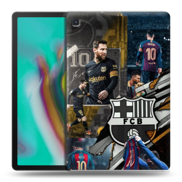 Силиконовый чехол на Samsung Galaxy Tab S5e с принтом Messi Barcelona Силиконовый чехол на Samsung Galaxy Tab S5e с принтом Messi Barcelona