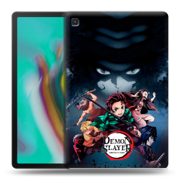 Силиконовый чехол на Samsung Galaxy Tab S5e с принтом Demon Slayer Клинок рассекающий демонов