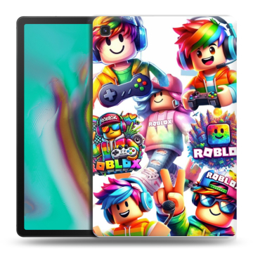 Силиконовый чехол на Samsung Galaxy Tab S5e с принтом Roblox Роблокс