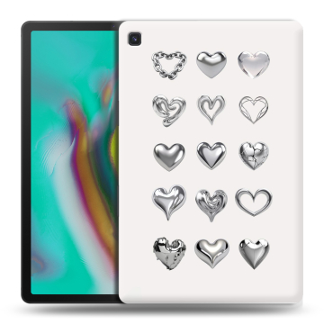 Силиконовый чехол на Samsung Galaxy Tab S5e с принтом Y2K сердечки