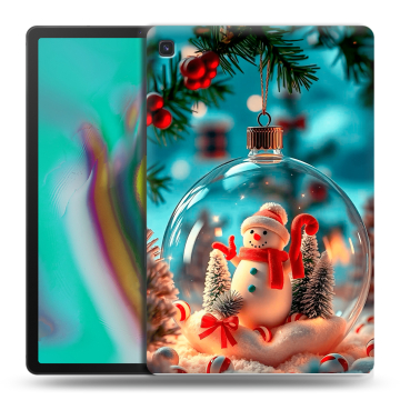 Силиконовый чехол на Samsung Galaxy Tab S5e с принтом Новый год