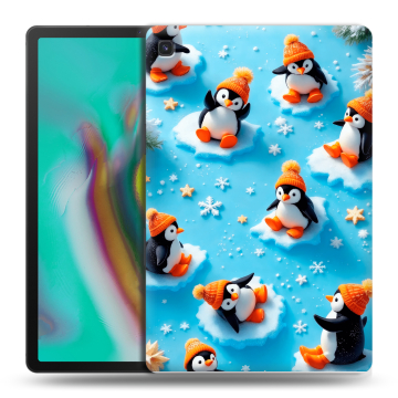 Силиконовый чехол на Samsung Galaxy Tab S5e с принтом Новый год