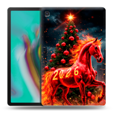Силиконовый чехол на Samsung Galaxy Tab S5e с принтом Новый год