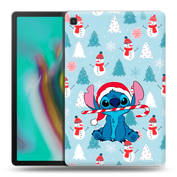 Силиконовый чехол на Samsung Galaxy Tab S5e с принтом Стич Новый год Силиконовый чехол на Samsung Galaxy Tab S5e с принтом Стич Новый год