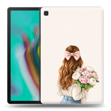 Силиконовый чехол на Samsung Galaxy Tab S5e с принтом женский