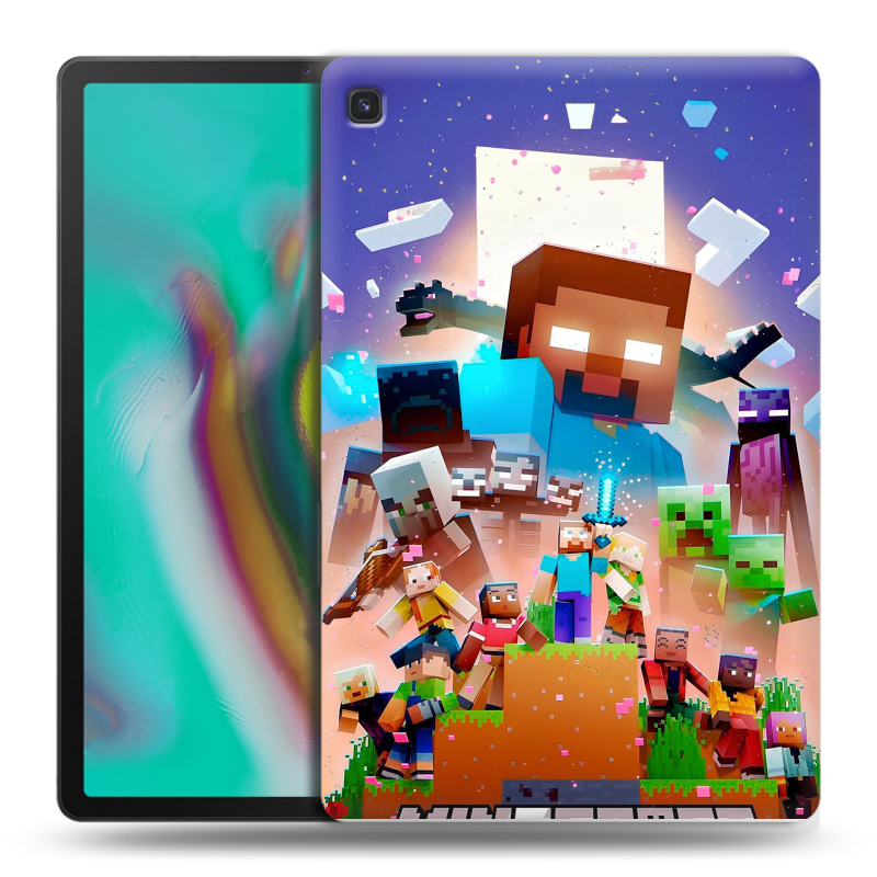 Силиконовый чехол на Samsung Galaxy Tab S5e с принтом Майнкрафт Minecraft Силиконовый чехол на Samsung Galaxy Tab S5e с принтом Майнкрафт Minecraft