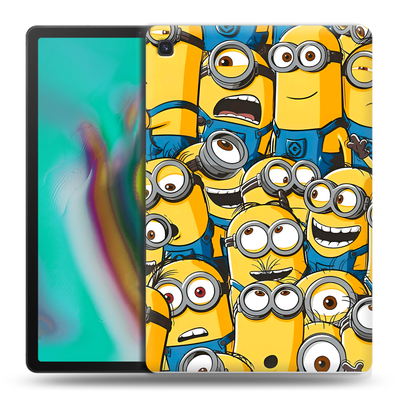 Силиконовый противоударный чехол на Samsung Galaxy Tab S5e с принтом Миньоны Силиконовый противоударный чехол на Samsung Galaxy Tab S5e с принтом Миньоны