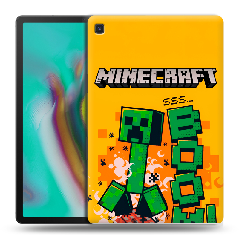 Силиконовый противоударный чехол на Samsung Galaxy Tab S5e с принтом Майнкрафт Minecraft Силиконовый противоударный чехол на Samsung Galaxy Tab S5e с принтом Майнкрафт Minecraft