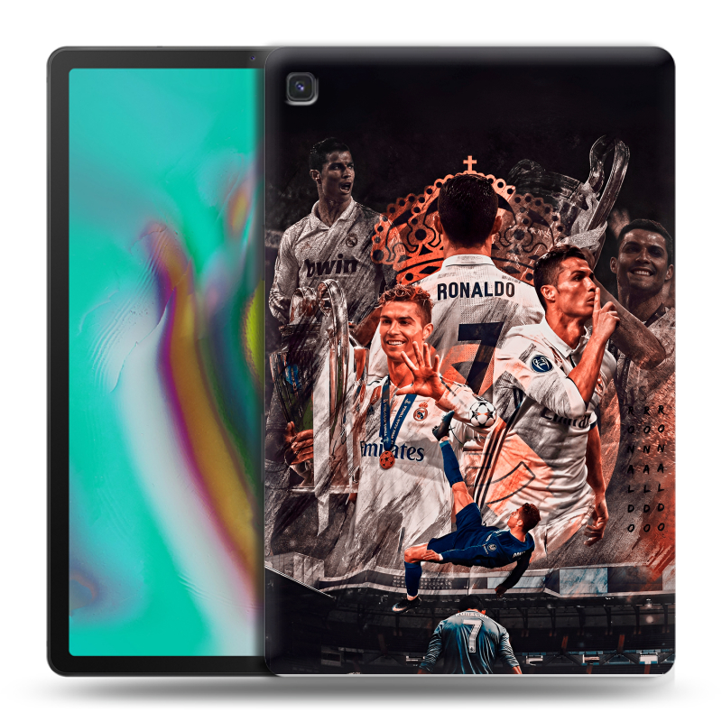 Силиконовый противоударный чехол на Samsung Galaxy Tab S5e с принтом Реал Роналдо Real Ronaldo Силиконовый противоударный чехол на Samsung Galaxy Tab S5e с принтом Реал Роналдо Real Ronaldo