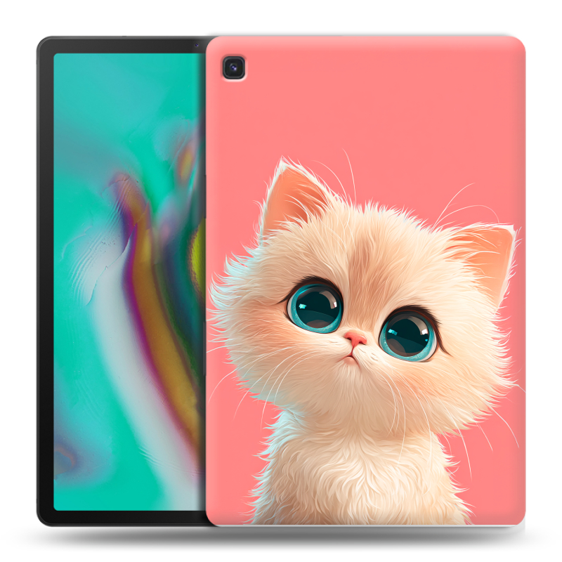 Силиконовый чехол на Samsung Galaxy Tab S5e с принтом Розовый котенок Силиконовый чехол на Samsung Galaxy Tab S5e с принтом Розовый котенок