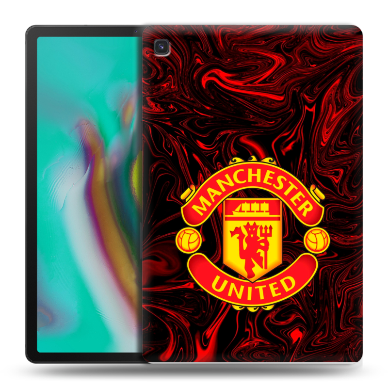 Силиконовый противоударный чехол на Samsung Galaxy Tab S5e с принтом Manchester United Силиконовый противоударный чехол на Samsung Galaxy Tab S5e с принтом Manchester United