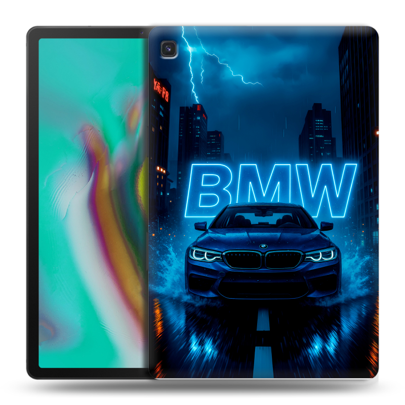 Силиконовый противоударный чехол на Samsung Galaxy Tab S5e с принтом BMW БМВ Силиконовый противоударный чехол на Samsung Galaxy Tab S5e с принтом BMW БМВ