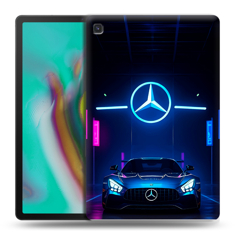 Силиконовый чехол на Samsung Galaxy Tab S5e с принтом Mercedes Мерседес Силиконовый чехол на Samsung Galaxy Tab S5e с принтом Mercedes Мерседес