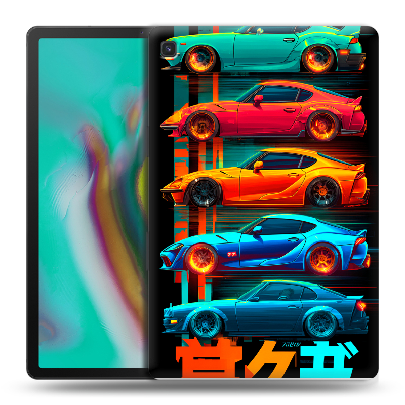 Силиконовый чехол на Samsung Galaxy Tab S5e с принтом машины тачки Силиконовый чехол на Samsung Galaxy Tab S5e с принтом машины тачки