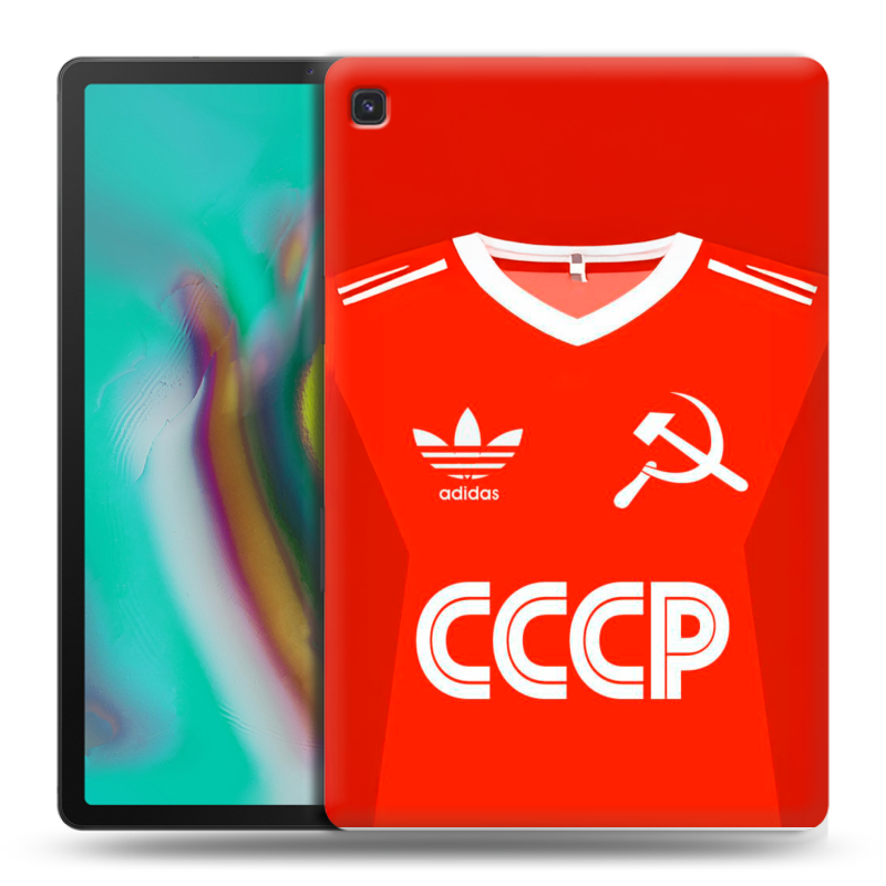 Силиконовый противоударный чехол на Samsung Galaxy Tab S5e с принтом Флаг Герб СССР Силиконовый противоударный чехол на Samsung Galaxy Tab S5e с принтом Флаг Герб СССР