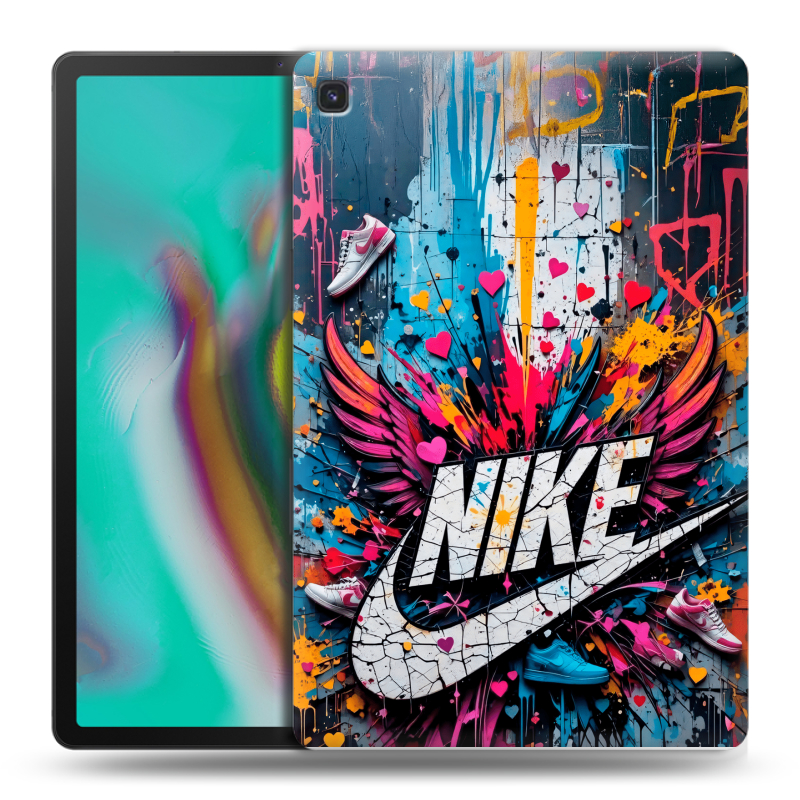 Силиконовый противоударный чехол на Samsung Galaxy Tab S5e с принтом Nike Найк Силиконовый противоударный чехол на Samsung Galaxy Tab S5e с принтом Nike Найк