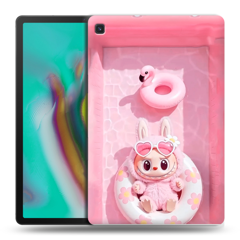 Силиконовый противоударный чехол на Samsung Galaxy Tab S5e с принтом Labubu Лабубу Силиконовый противоударный чехол на Samsung Galaxy Tab S5e с принтом Labubu Лабубу