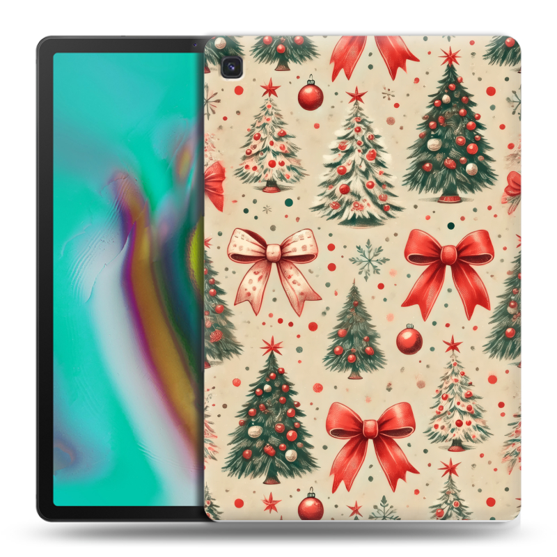 Силиконовый противоударный чехол на Samsung Galaxy Tab S5e с принтом Новый год Силиконовый противоударный чехол на Samsung Galaxy Tab S5e с принтом Новый год