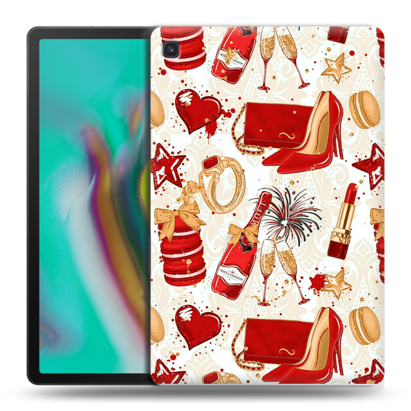 Силиконовый чехол на Samsung Galaxy Tab S5e с принтом Новый год Силиконовый чехол на Samsung Galaxy Tab S5e с принтом Новый год