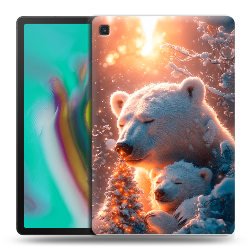 Силиконовый противоударный чехол на Samsung Galaxy Tab S5e с принтом Новый год Силиконовый противоударный чехол на Samsung Galaxy Tab S5e с принтом Новый год