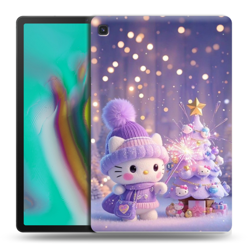 Силиконовый противоударный чехол на Samsung Galaxy Tab S5e с принтом Новый год Силиконовый противоударный чехол на Samsung Galaxy Tab S5e с принтом Новый год
