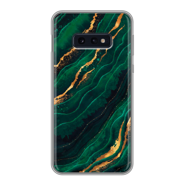 Силиконовый чехол на Samsung Galaxy S10e с принтом Мрамор зеленое золото Силиконовый чехол на Samsung Galaxy S10e с принтом Мрамор зеленое золото