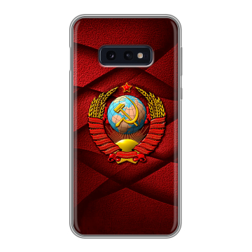 Силиконовый чехол на Samsung Galaxy S10e с принтом Герб СССР Силиконовый чехол на Samsung Galaxy S10e с принтом Герб СССР
