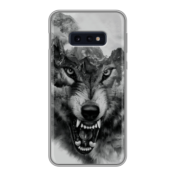 Силиконовый чехол на Samsung Galaxy S10e с принтом Волк Силиконовый чехол на Samsung Galaxy S10e с принтом Волк