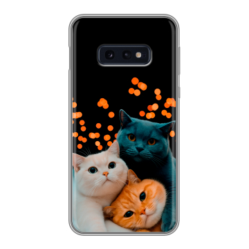 Силиконовый чехол на Samsung Galaxy S10e с принтом Кошки