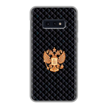 Силиконовый чехол на Samsung Galaxy S10e с принтом Герб России принт