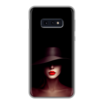 Силиконовый чехол на Samsung Galaxy S10e с принтом Девушка в шляпе